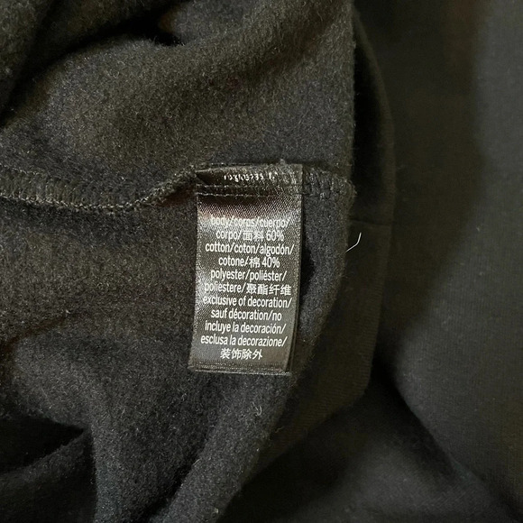 VS Victoria Sport Black Fleece Lined Crewneck Pullover Sweatshirt Xsmall Women’s - Picture 11 of 12